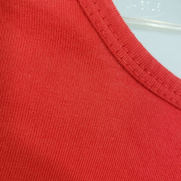 Collections Etc Women's Red Henley Christmas Tree Long Sleeve Shirt Top Blouse - Picture 9 of 11